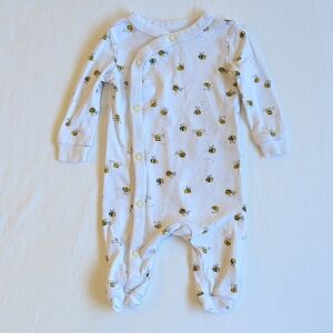 joe fresh bumblebee side snap footless sleeper pajamas jumpsuit 0-3 months baby
